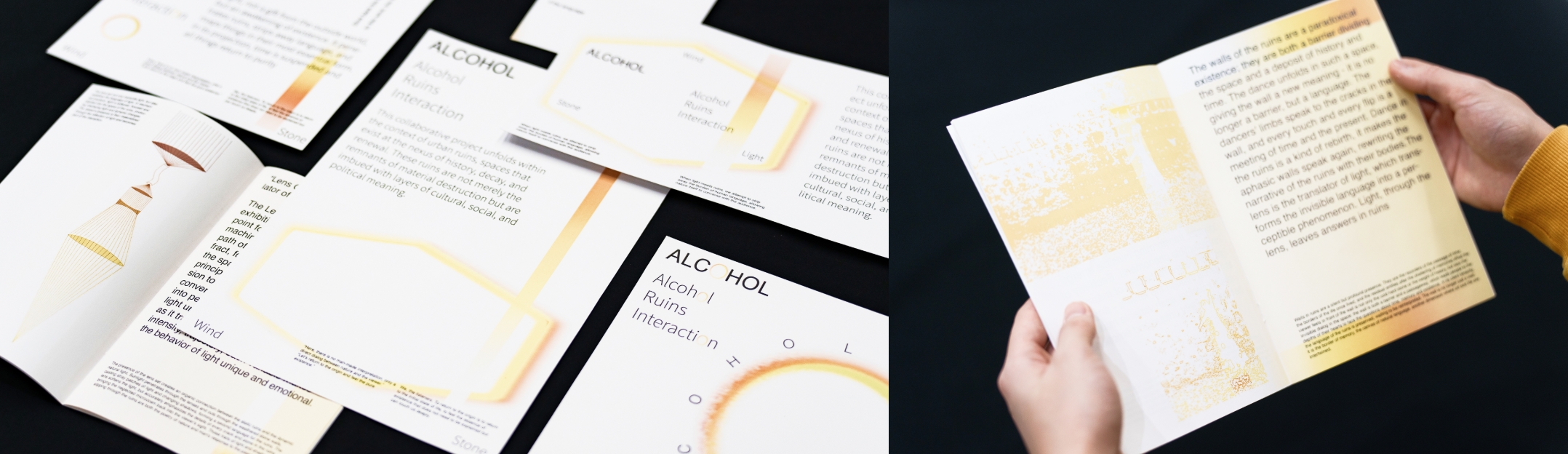 Alcohol project publications and an open booklet